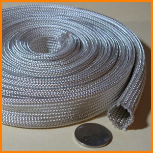 Plain Fiberglass Heat Treated Braided Sleeve