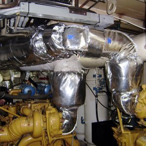 engine exhaust system removable blanket