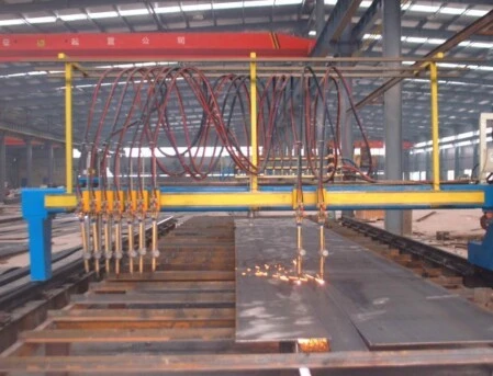 CNC flame cutting machine hose protection