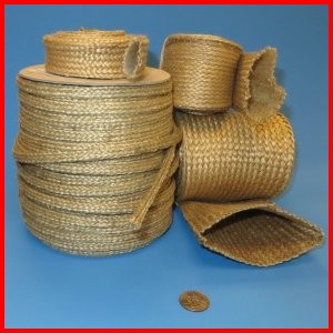Fiberglass braided sleeve with vermiculite coating high temperature heat resistant